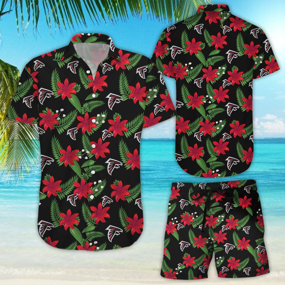 Atlanta Falcons Tropical Flower Hawaiian Shirt