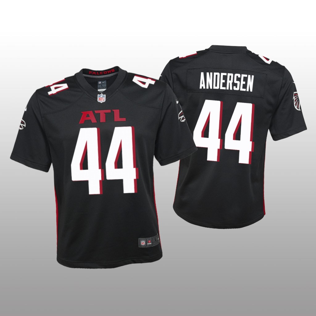 Atlanta Falcons Troy Andersen Black Jersey Game - Youth