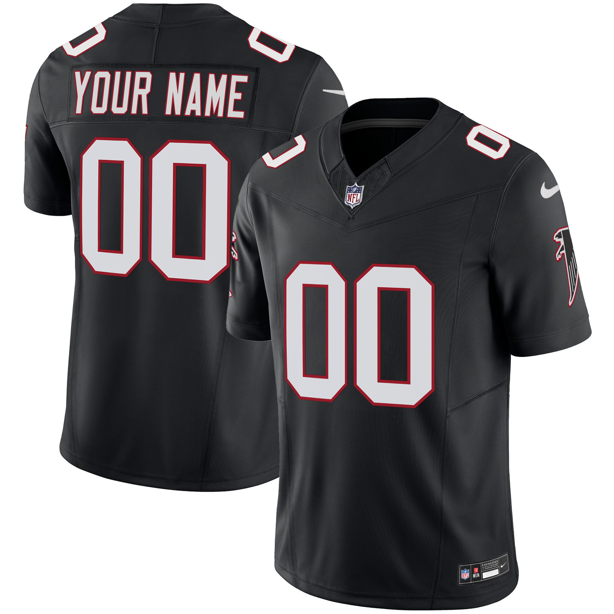 Atlanta Falcons Vapor Limited Custom Black Jersey - All Stitched