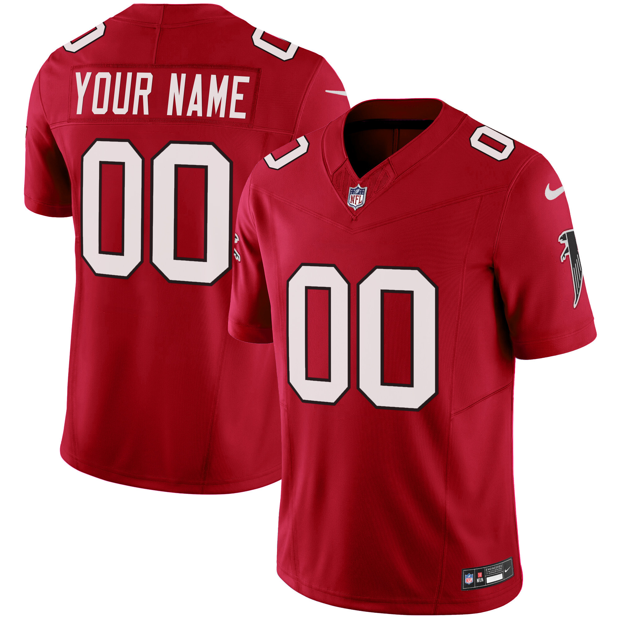 Atlanta Falcons Vapor Limited Custom Red Jersey - All Stitched
