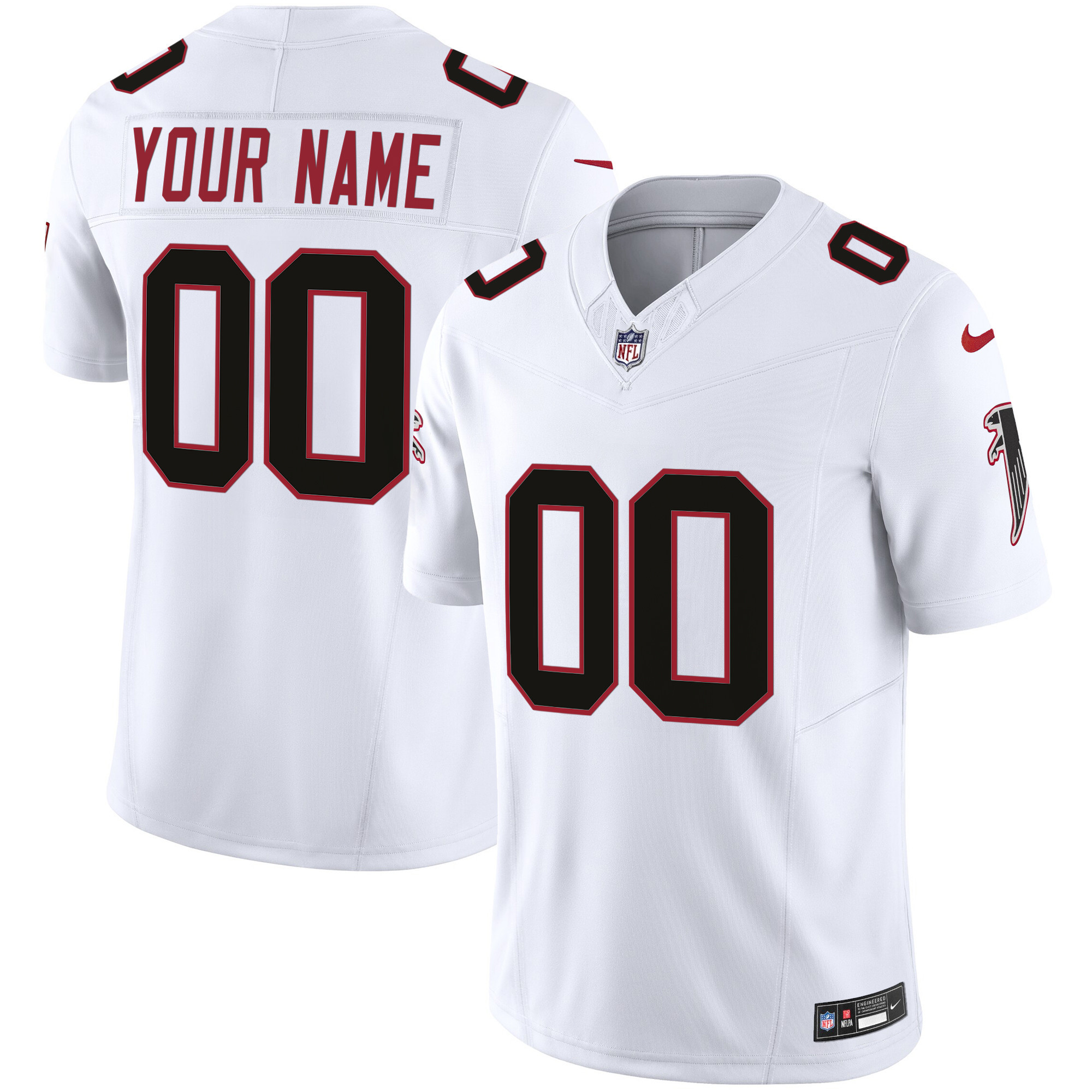 Atlanta Falcons Vapor Limited Custom White Jersey - All Stitched