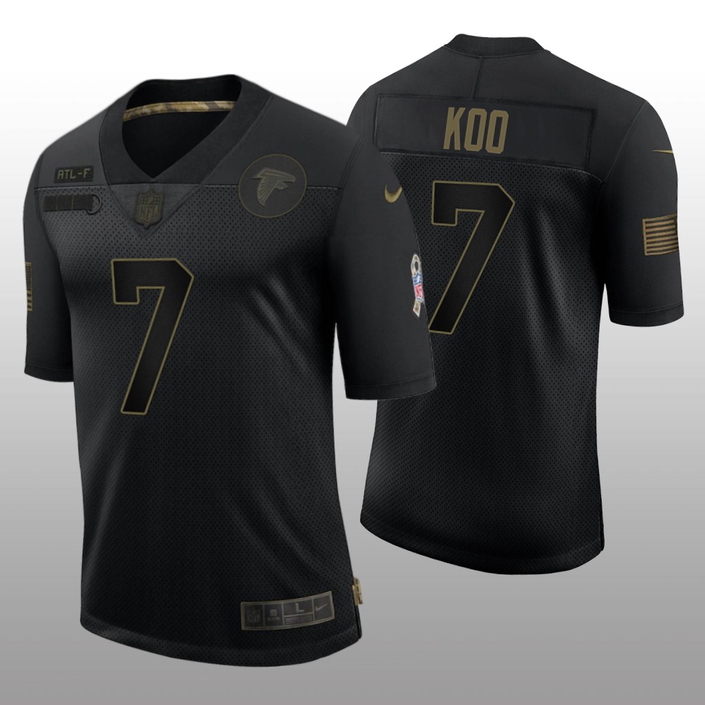 Atlanta Falcons Younghoe Koo Black Limited Jersey 2020 Salute to Service - Men's