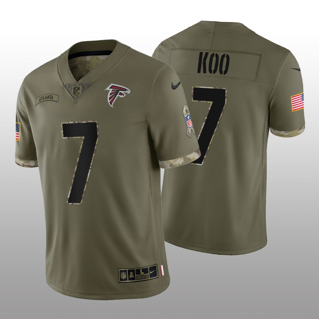 Atlanta Falcons Younghoe Koo Olive Limited Jersey 2022 Salute To Service - Men's