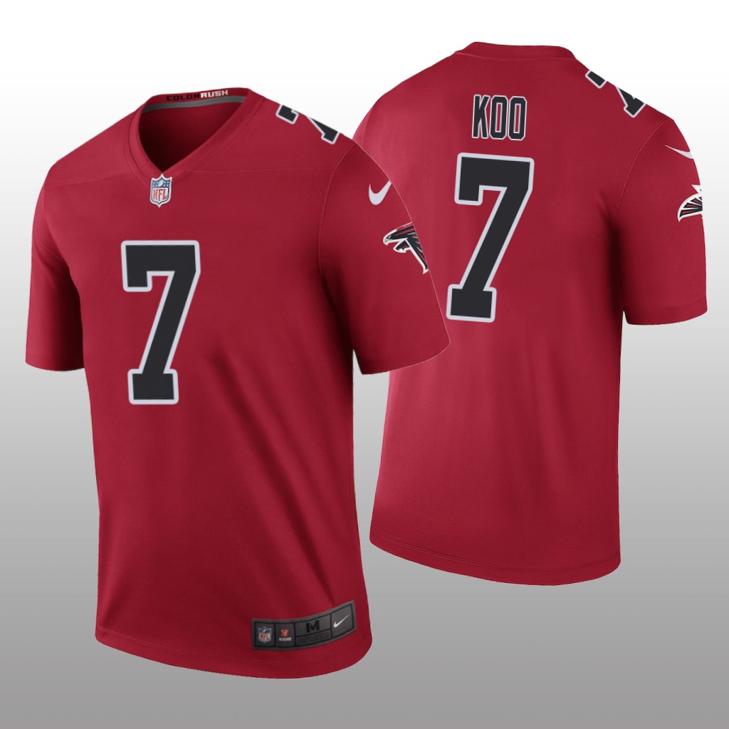 Atlanta Falcons Younghoe Koo Red Jersey Color Rush Legend - Men's