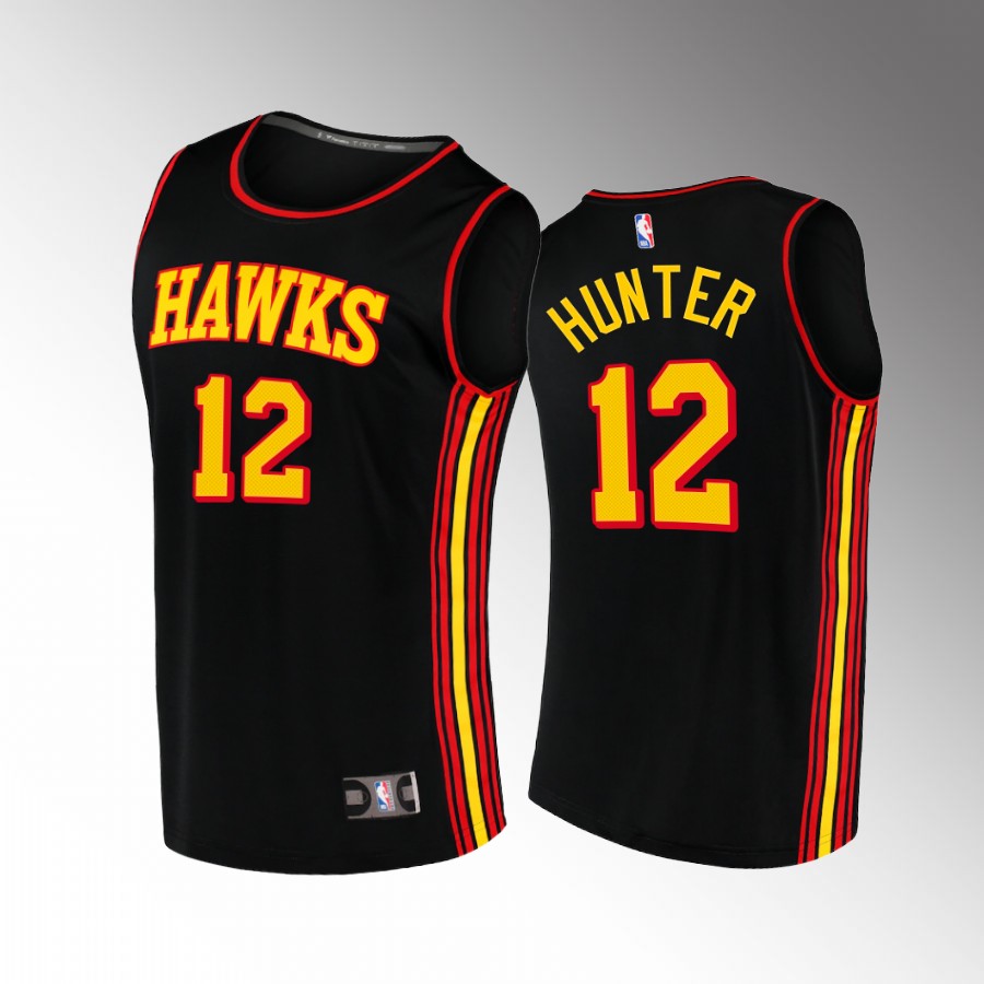 Atlanta Hawks #12 De'Andre Hunter Statement Jersey 2022-23 Black