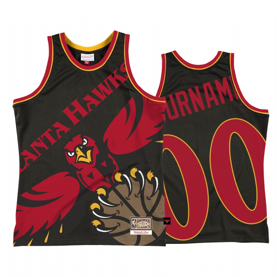 Atlanta Hawks Custom #00 Black Big Face 2.0 Jersey