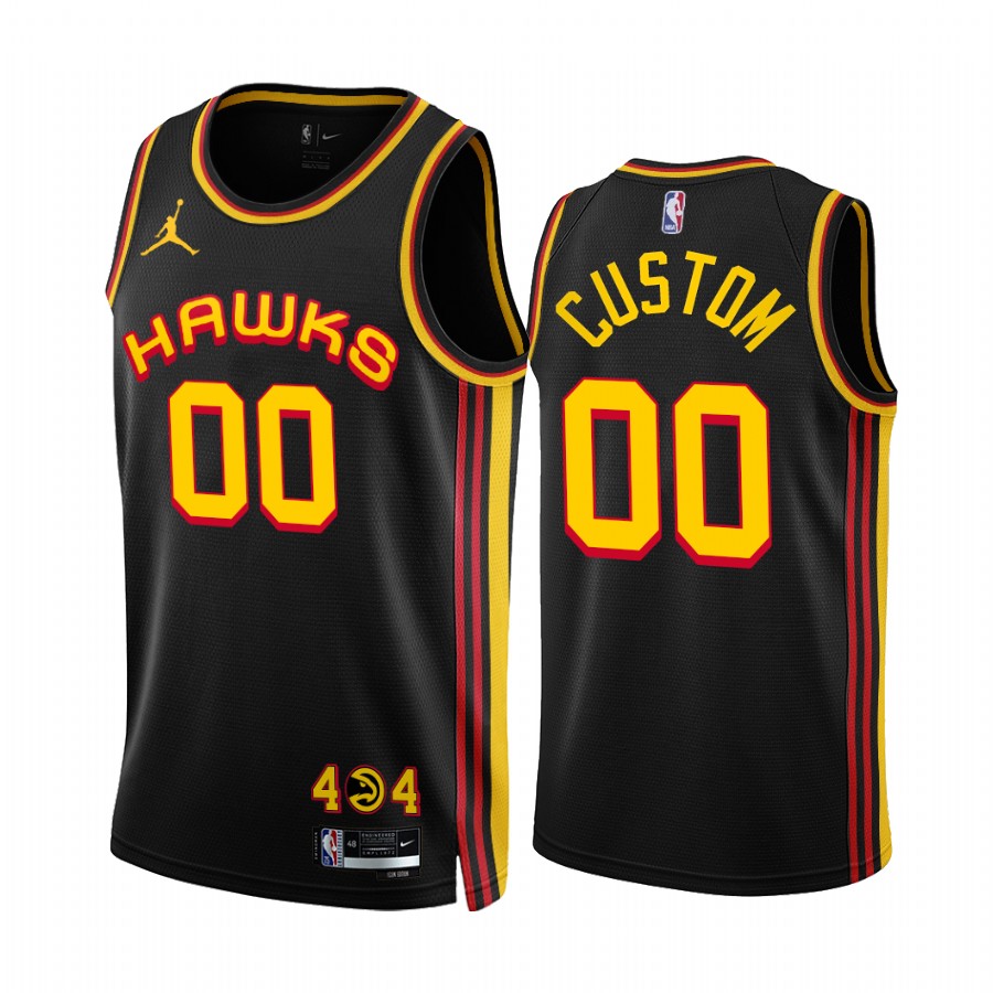 Atlanta Hawks Custom 2022-23 Black Statement Edition Jersey