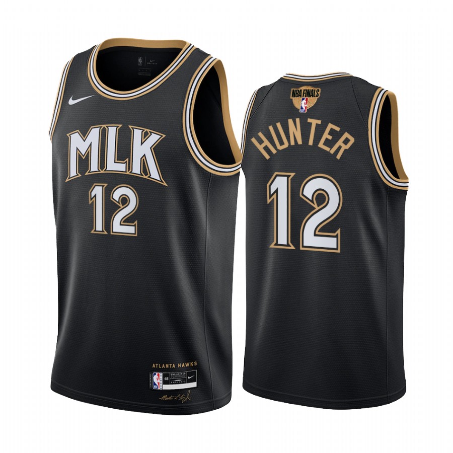 Atlanta Hawks De'andre Hunter Black 2021 NBA Playoffs Jersey