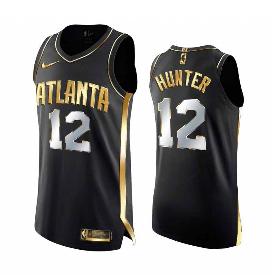 Atlanta Hawks De'andre Hunter Black Golden Edition Limited Jersey 2020-21