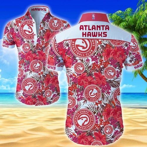 Atlanta Hawks Hawaiian Button-Up Shirt