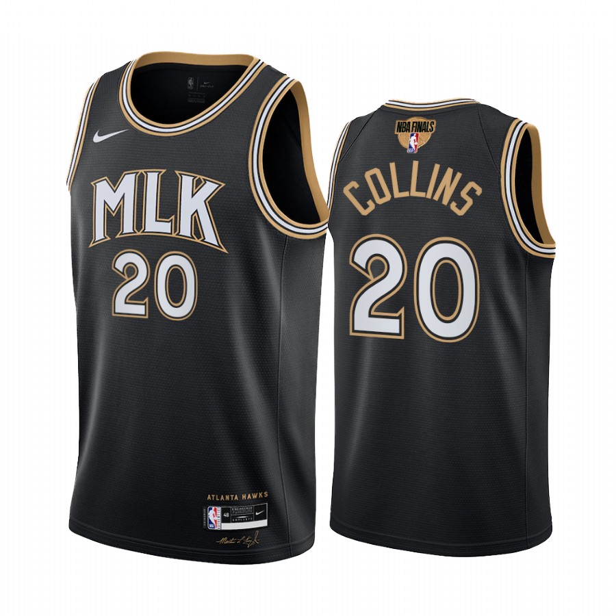 Atlanta Hawks John Collins Black 2021 NBA Playoffs Jersey