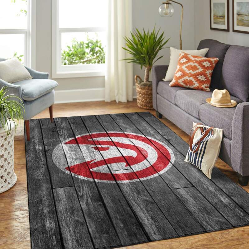 Atlanta Hawks Living Room Area Rectangle Rug