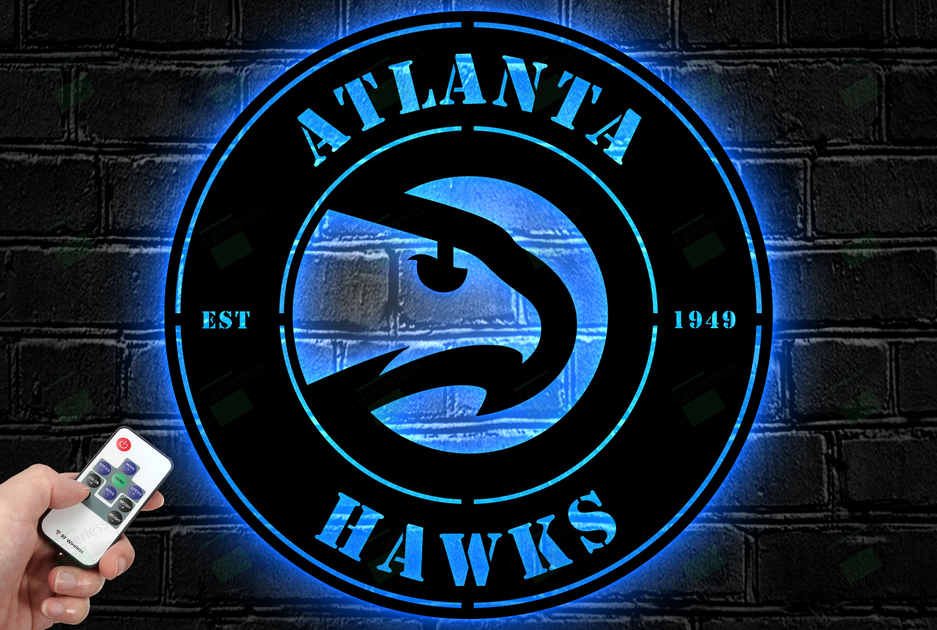 Atlanta Hawks Metal Sign – Led Light Sign NBA