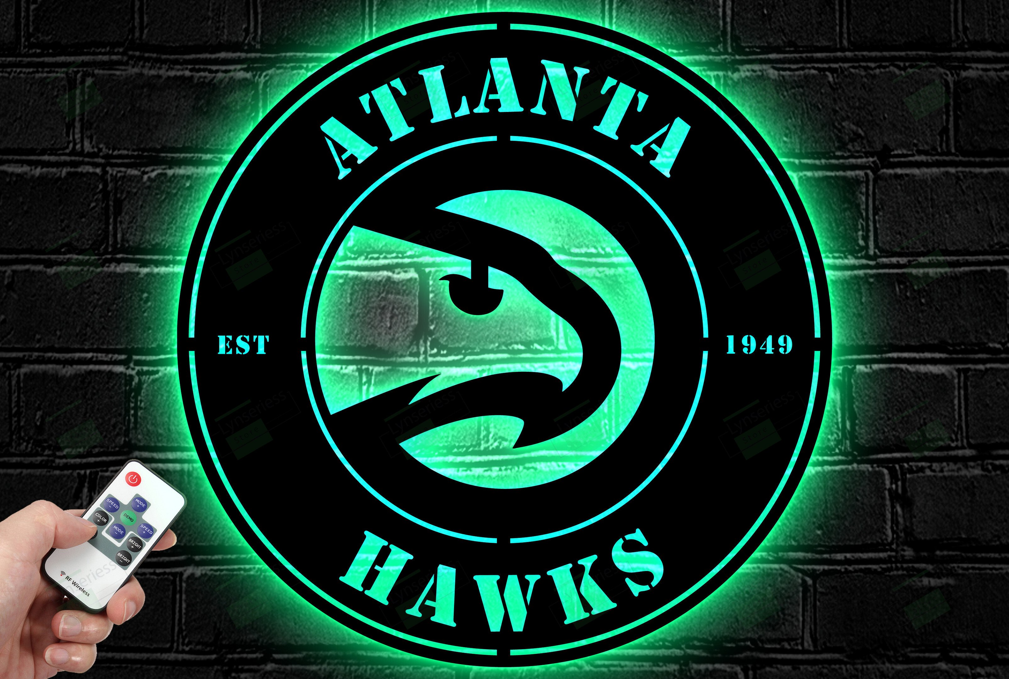 Atlanta Hawks Metal Sign – Led Light Sign NBA