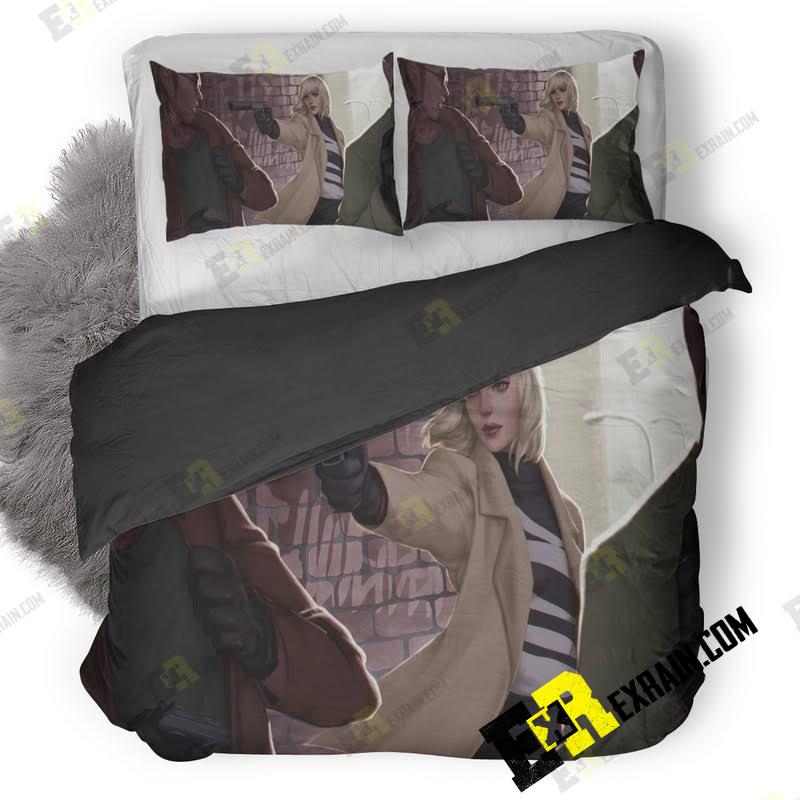 Atomic Blonde Girl With Gun Art 8E 3D Customized Duvet Cover Bedding Set