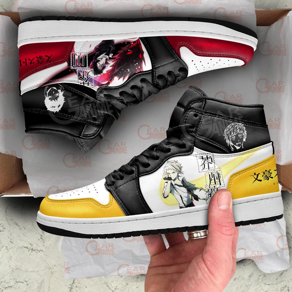 Atsushi and Ryuunosuke JD1s Sneakers Bungo Stray Dogs Anime Shoes, Air Jordan Hightop