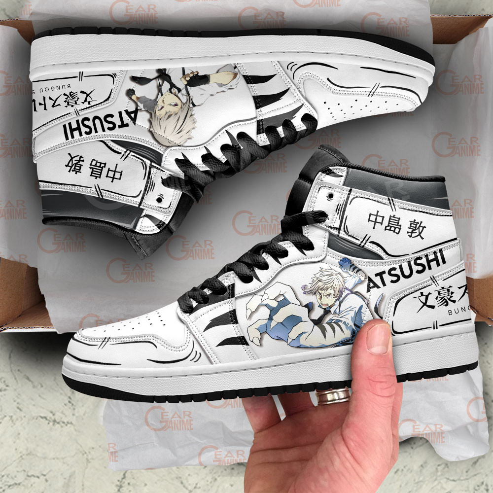 Atsushi Nakajima JD1s Sneakers Bungo Stray Dogs Anime Shoes, Air Jordan Hightop