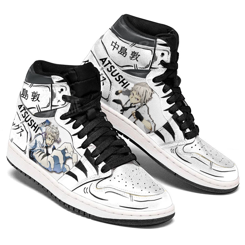 Atsushi Nakajima JD1s Sneakers Bungo Stray Dogs Anime Shoes, Air Jordan Hightop