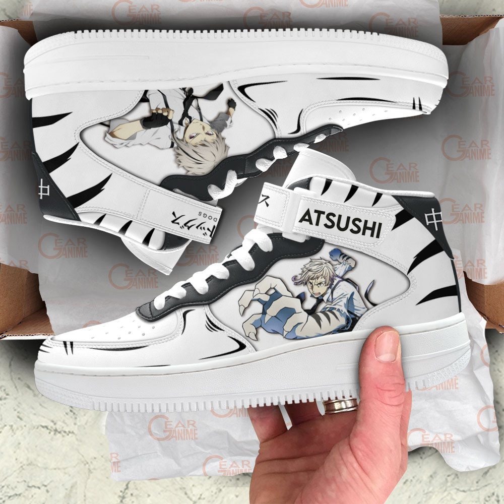 Atsushi Nakajima Sneakers Air Mid Custom Bungo Stray Dogs Anime Shoes