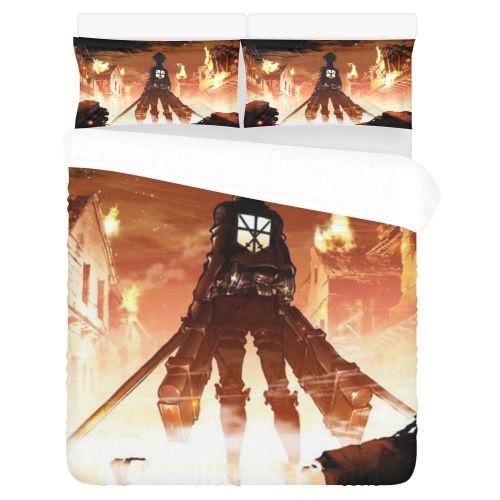 Attack On Titan 3D Customized Duvet Cover Bedding Set
