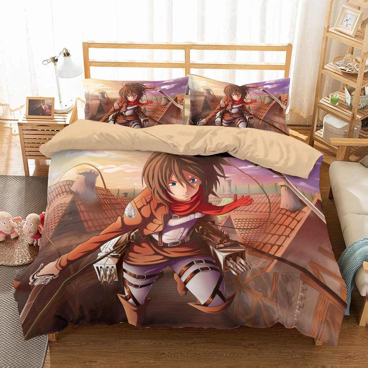 Attack On Titan 3D Customized Duvet Cover Bedding Set