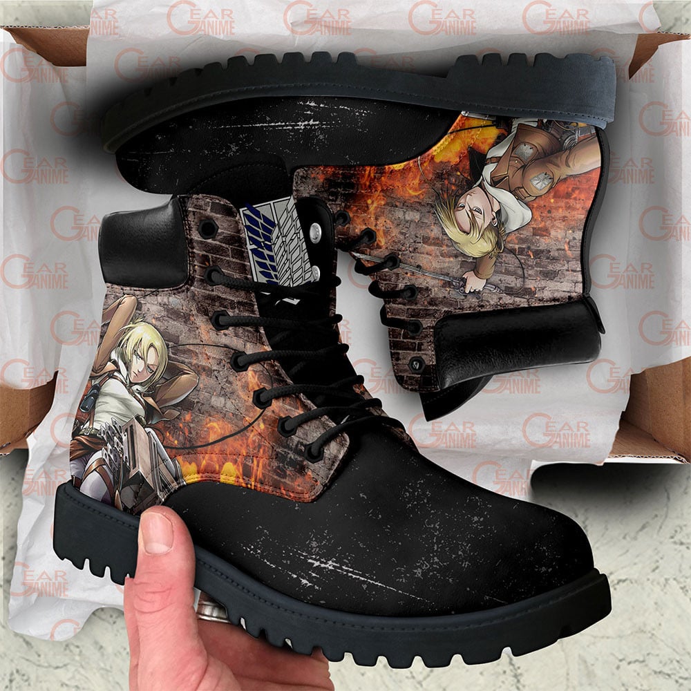 Attack On Titan Annie Leonhart Boots Custom Anime Shoes