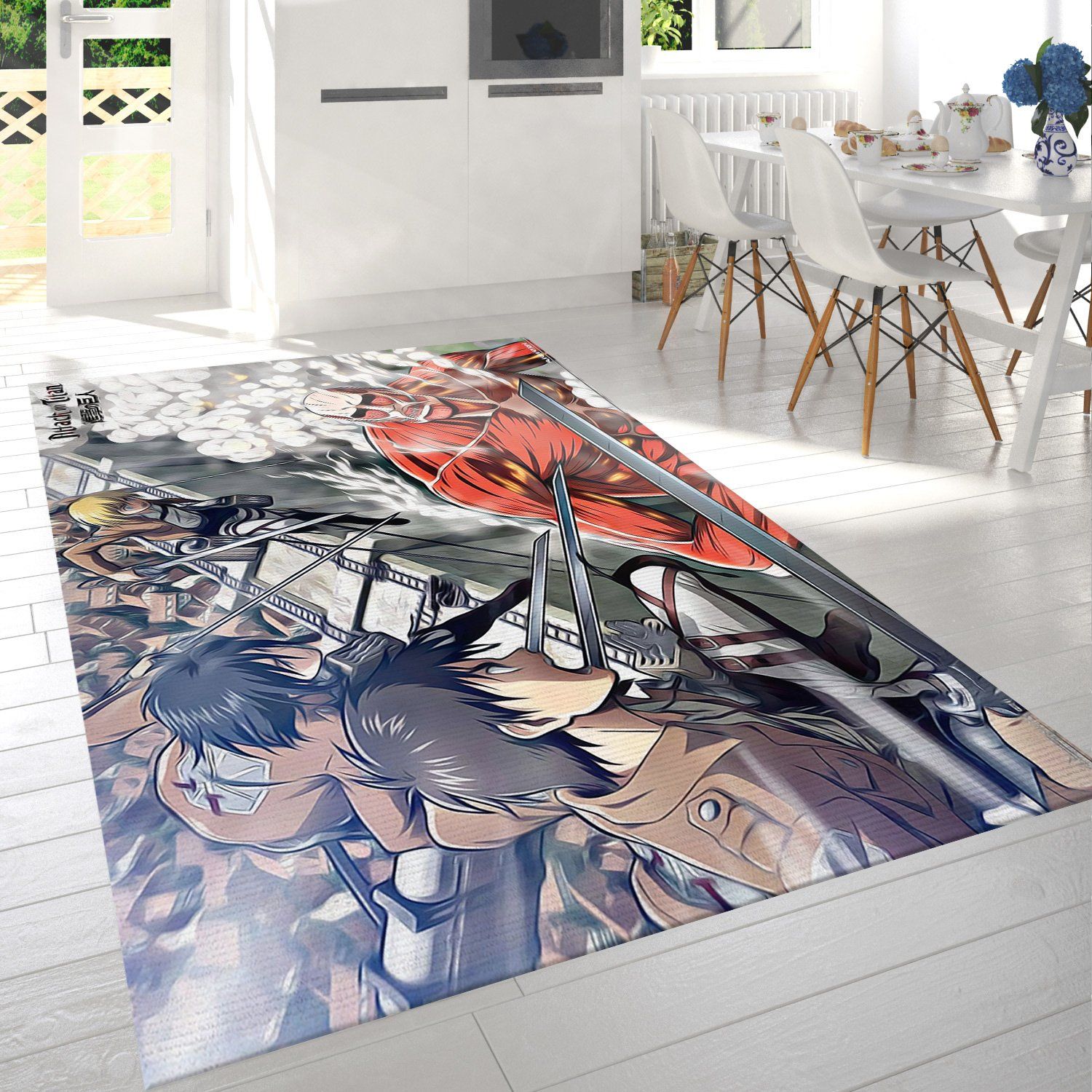 Attack On Titan Battle Rectangle Rug – Custom Size And Printing