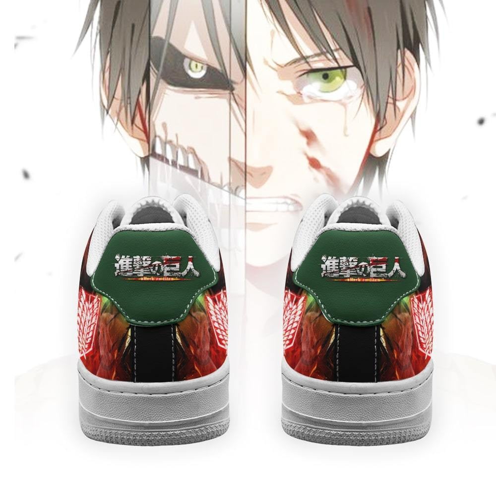 Attack On Titan Eren Yeager Air Sneakers Custom AOT Anime Shoes