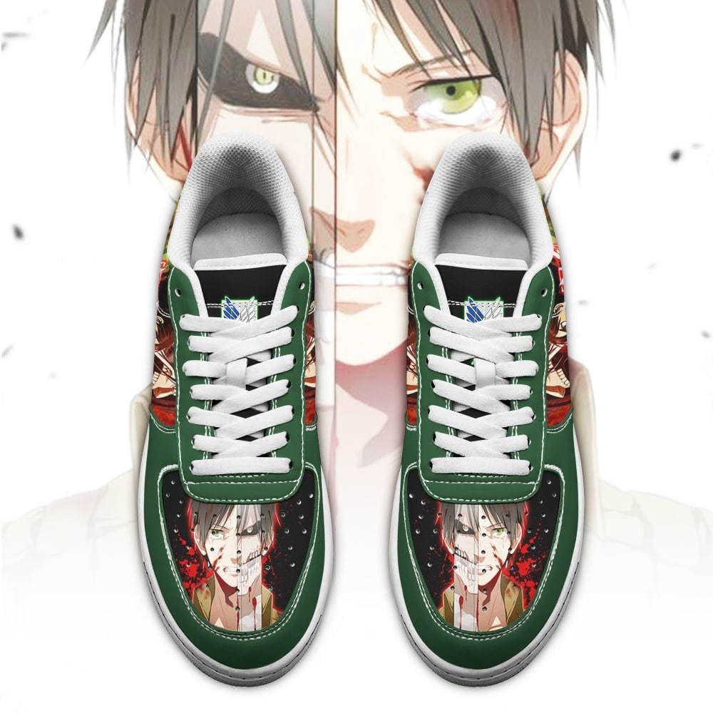 Attack On Titan Eren Yeager Air Sneakers Custom AOT Anime Shoes