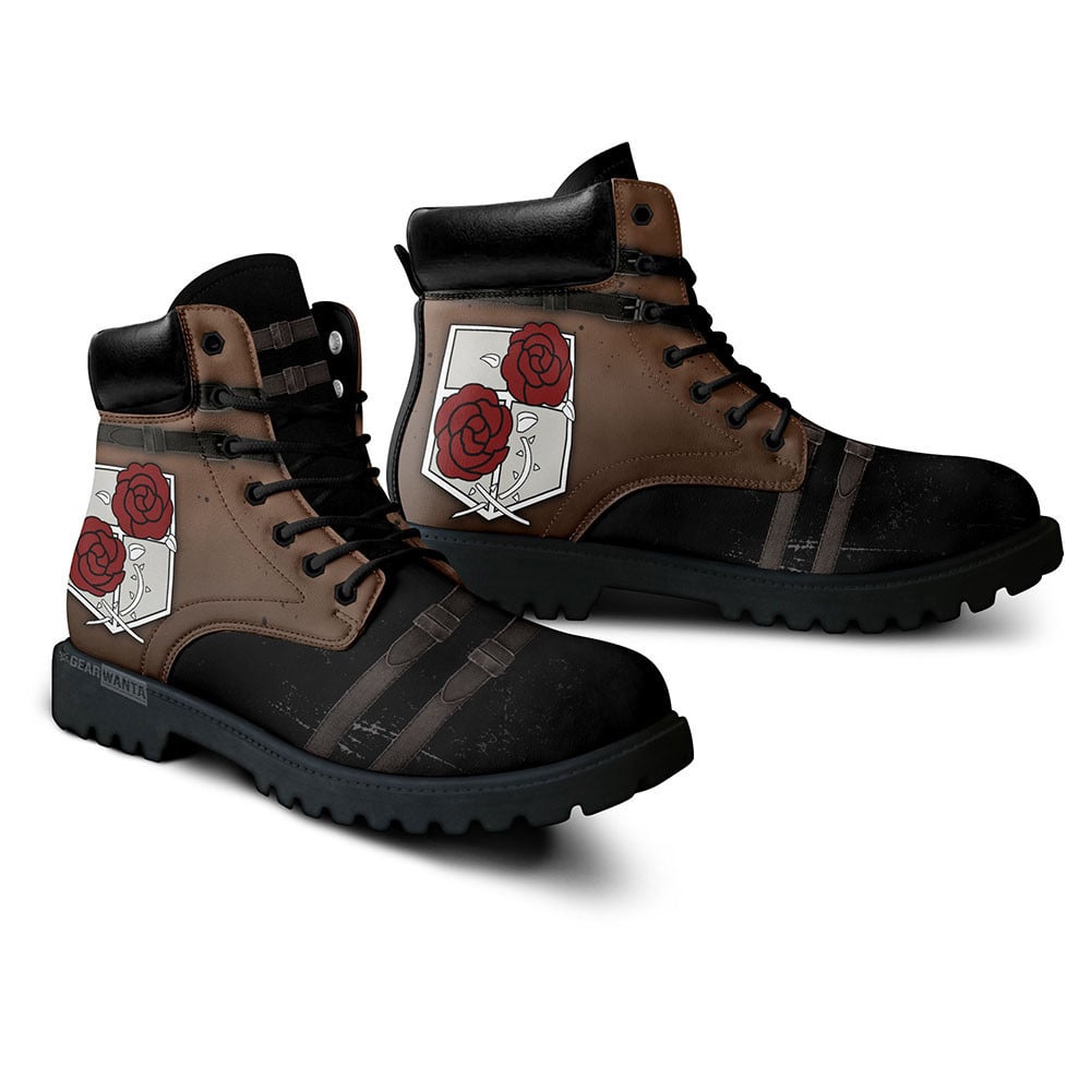 Attack On Titan Garrison Regiment Boots Custom Anime Shoes