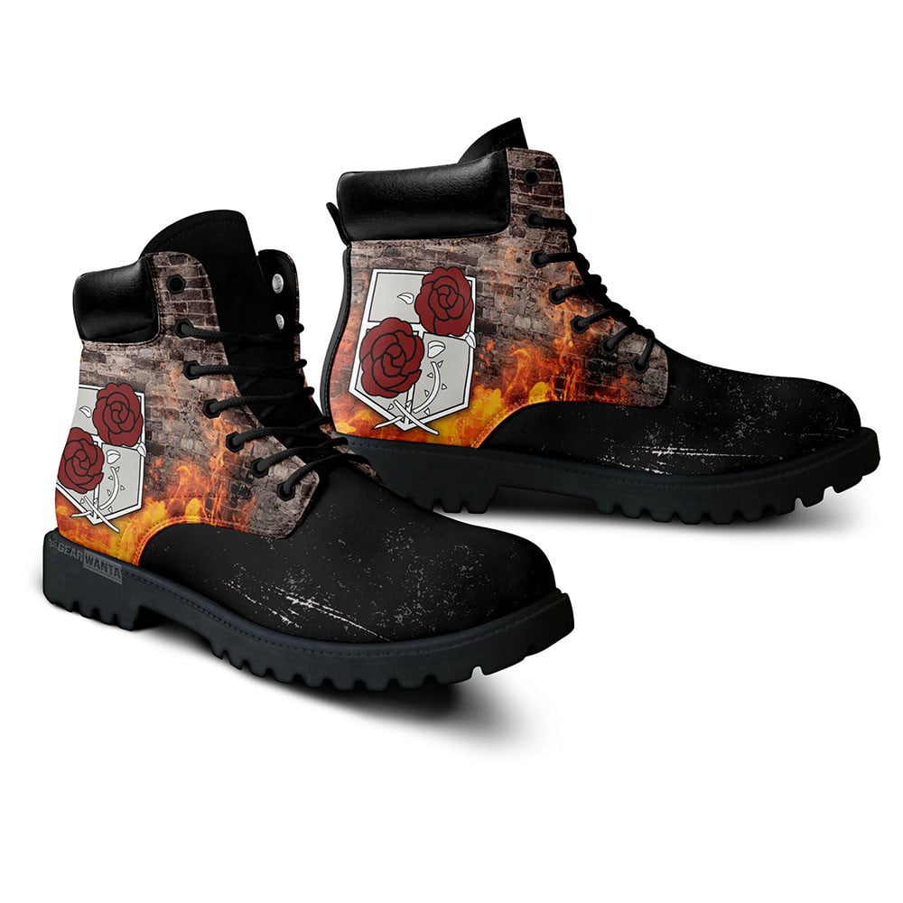 Attack On Titan Garrison Regiment Boots Custom Anime Shoes