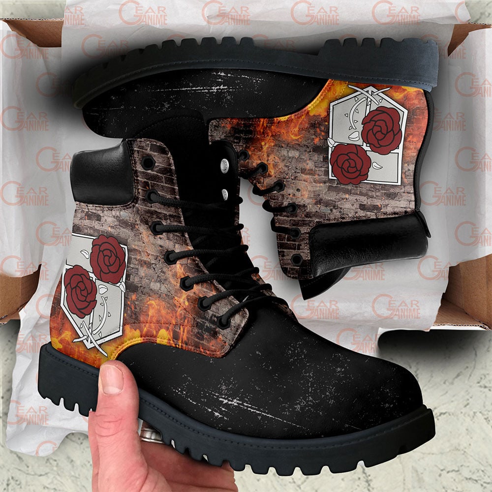 Attack On Titan Garrison Regiment Boots Custom Anime Shoes