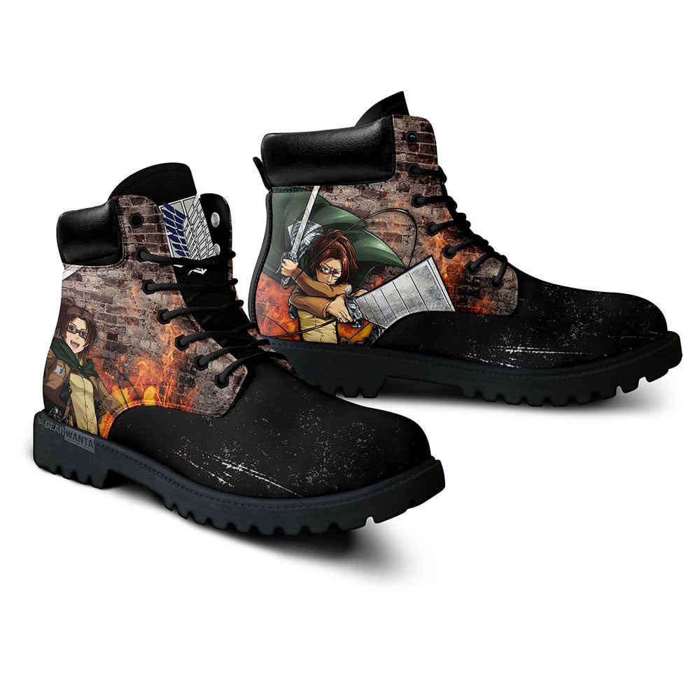 Attack On Titan Hange Zoe Boots Custom Anime Shoes