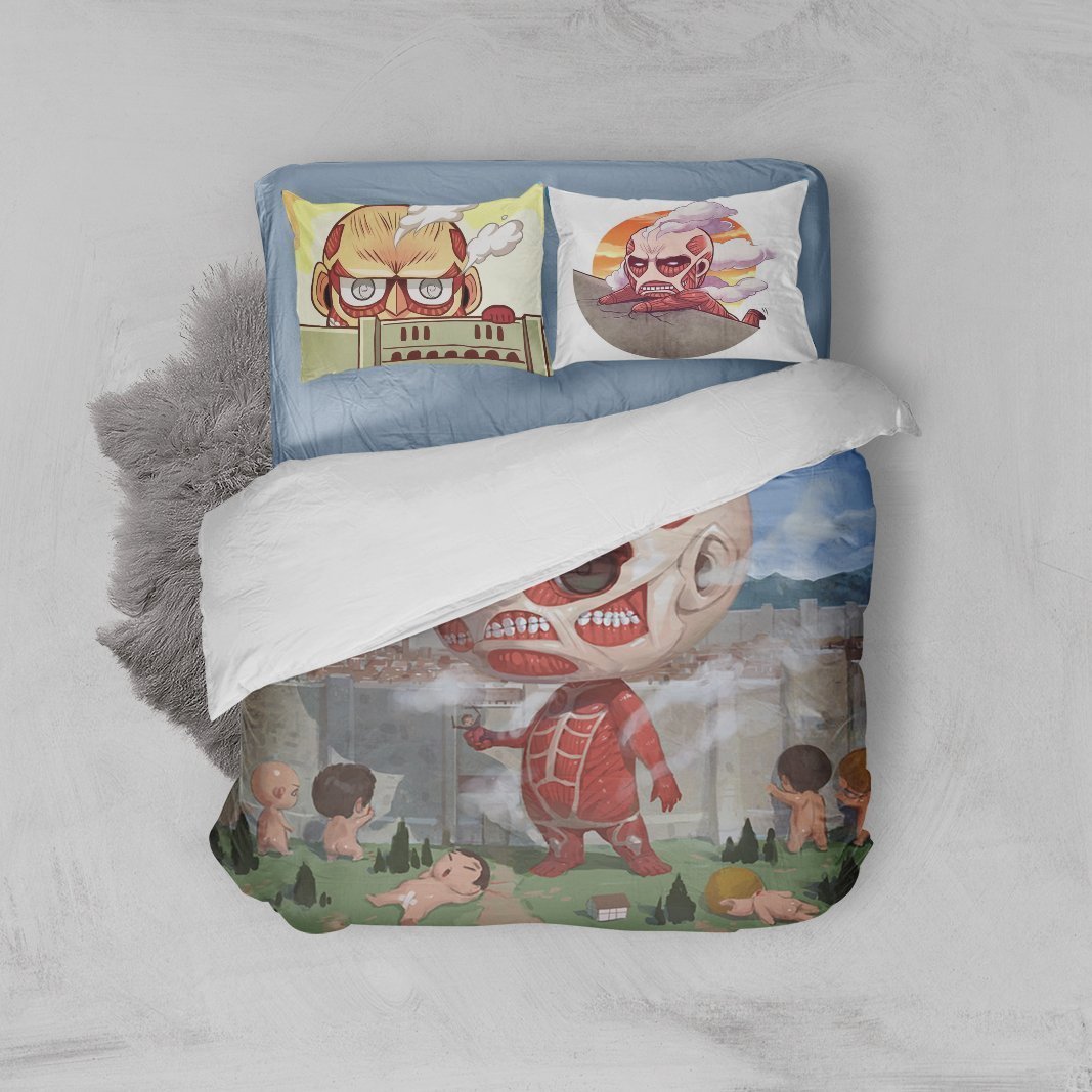 Attack On Titan Hingeki No Kyojin 3D Customized Duvet Cover Bedding Set