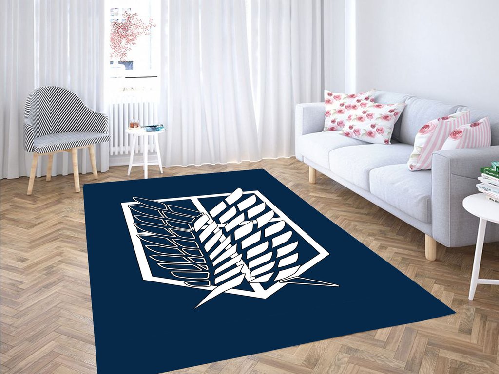 Attack On Titan Logo Living Room Modern Carpet Rectangle Rug