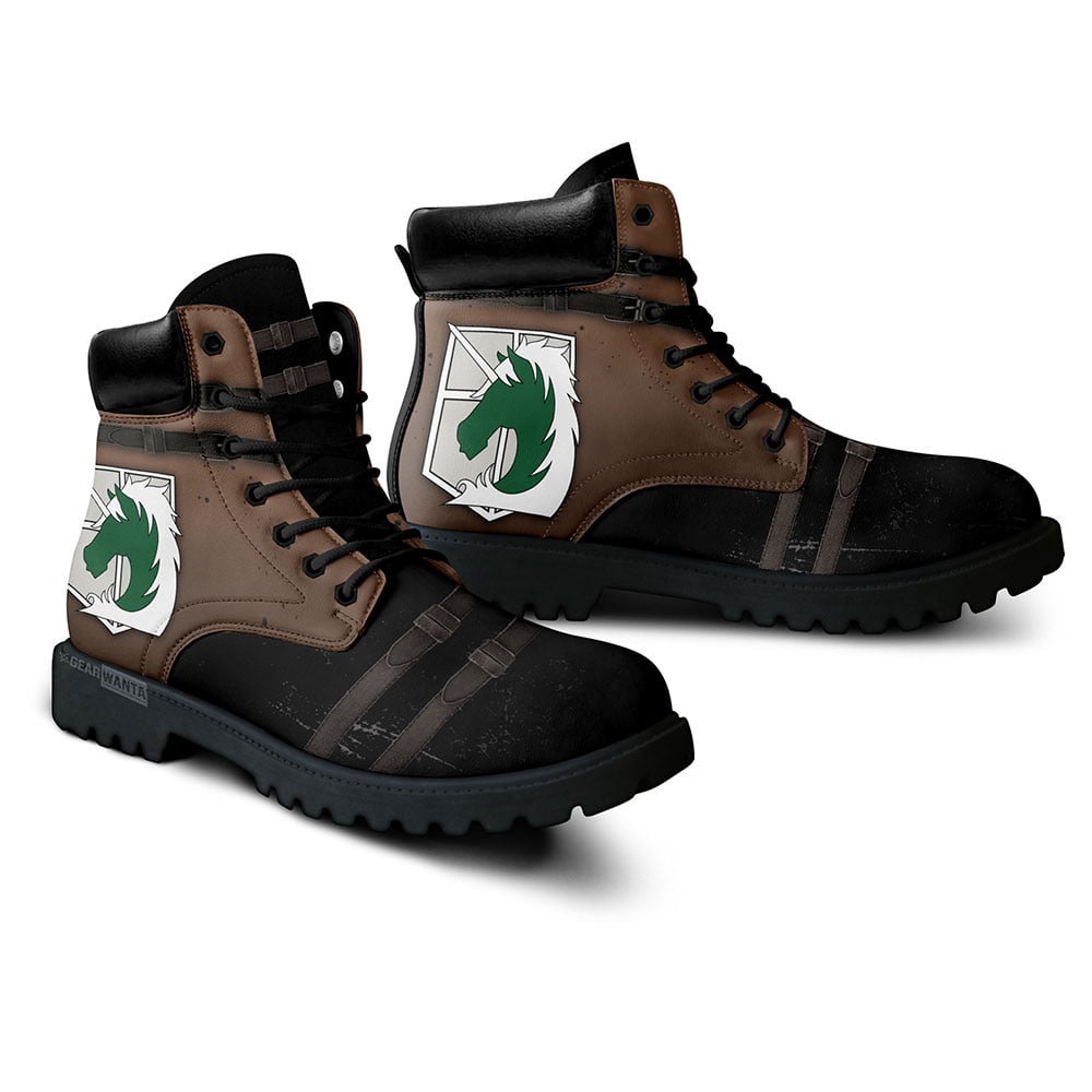 Attack On Titan Police Brigade Boots Custom Anime Shoes