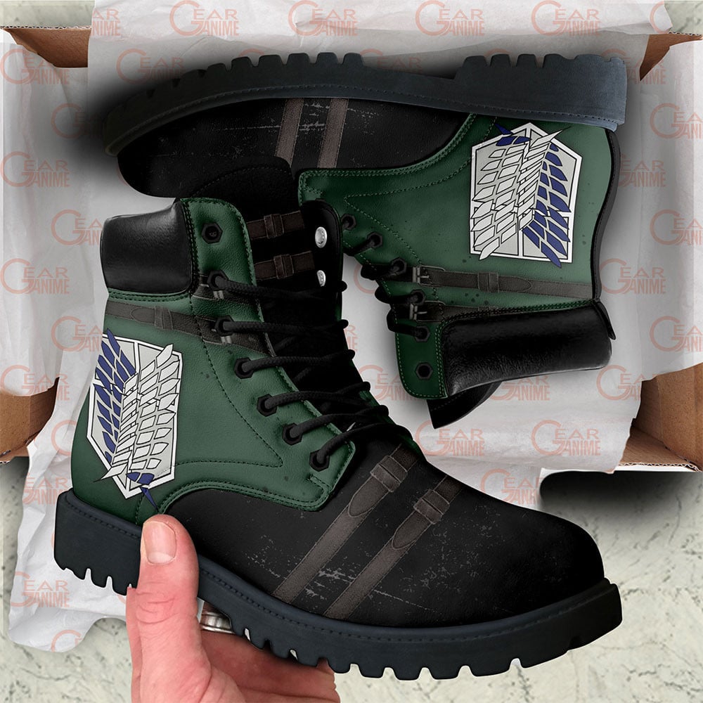 Attack On Titan Survery Corps Boots Custom Anime Shoes
