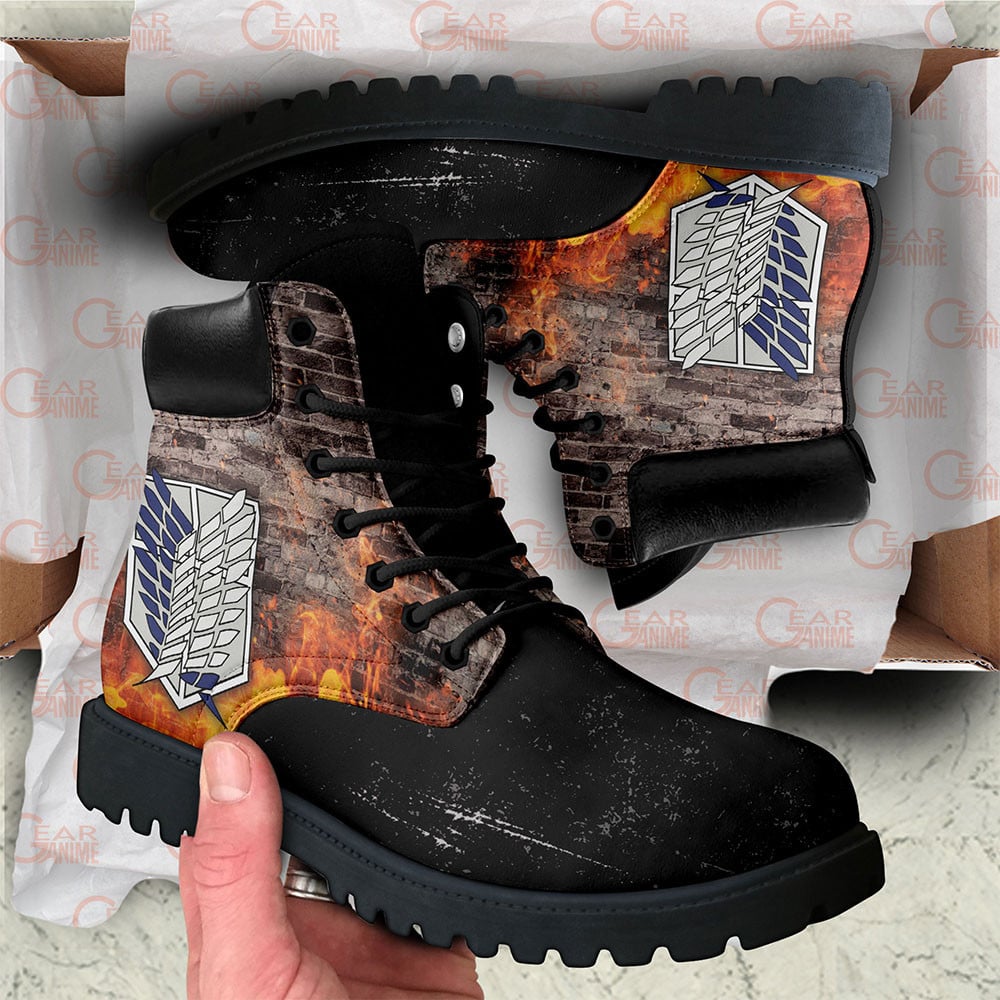 Attack On Titan Survey Corps Boots Custom Anime Shoes