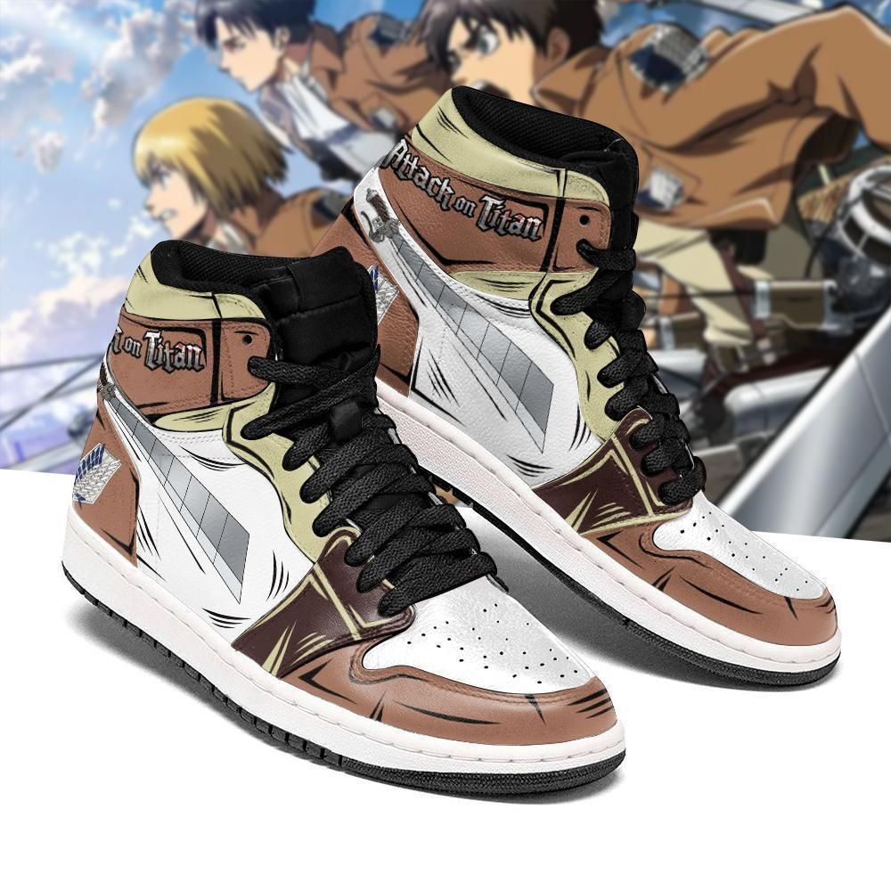 Attack On Titan Sword 1 High Top Air Jordan Sneaker, Air Jordan Hightop