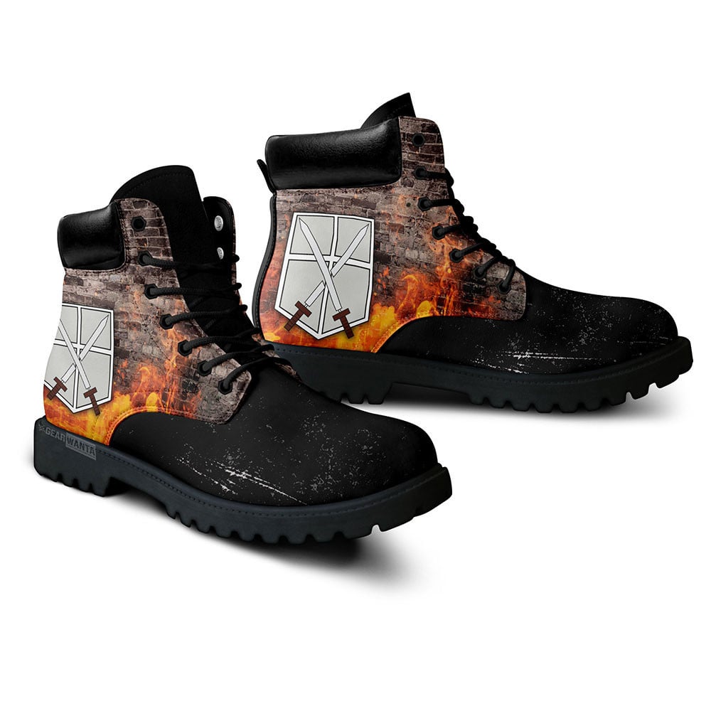 Attack On Titan Training Corps Boots Custom Anime Shoes