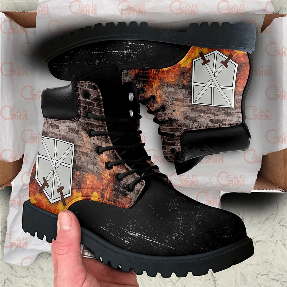 Attack On Titan Training Corps Boots Custom Anime Shoes