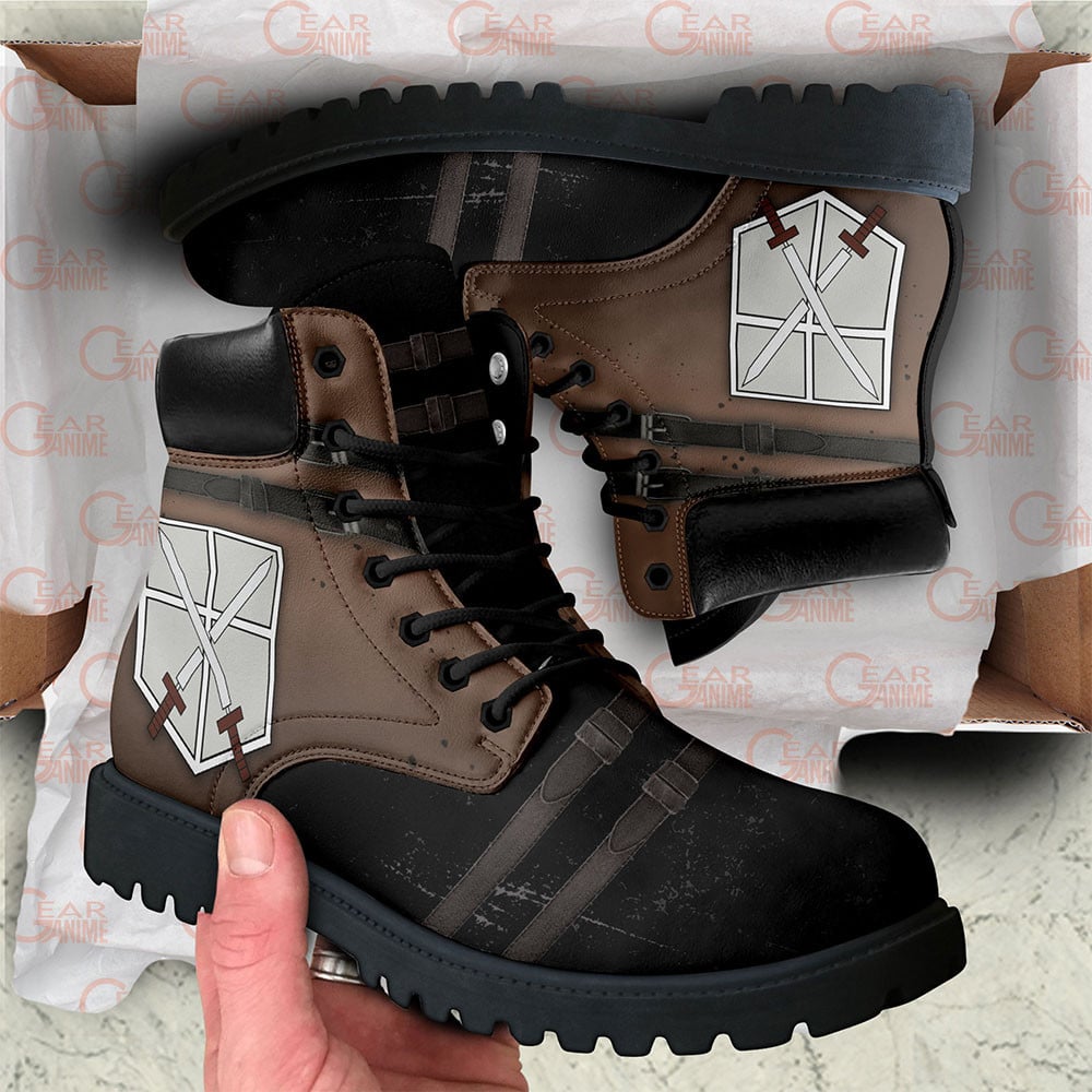 Attack On Titan Training Corps Boots Custom Anime Shoes