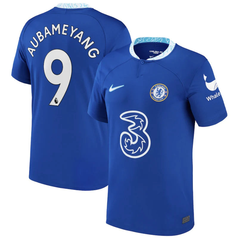 Aubameyang 9 Chelsea 2022/23 Home Soccer Jersey – Men Blue