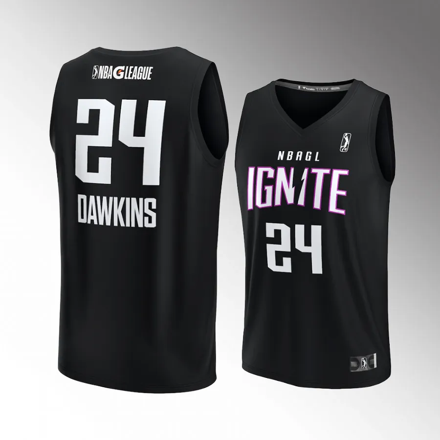 Aubrey Dawkins #24 NBA G League Ignite Fast Break Black Jersey Player