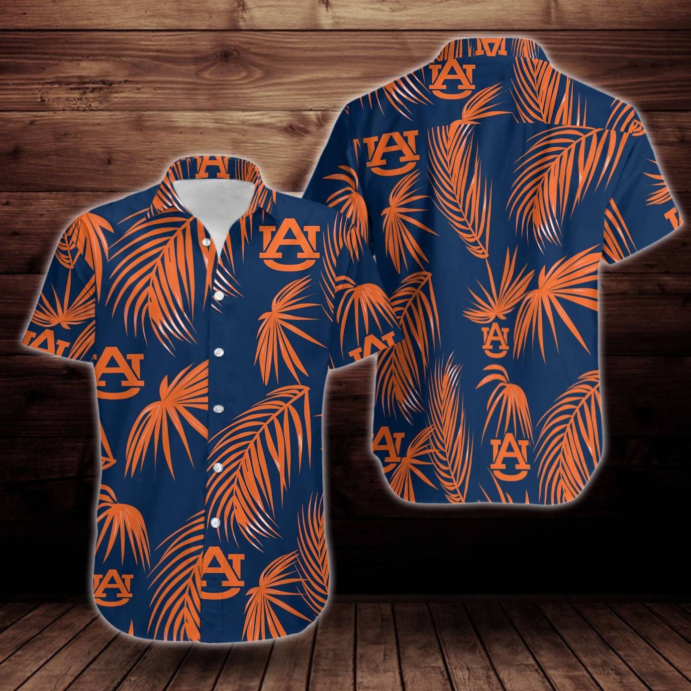 Auburn Tigers Flower Hawaiian Aloha Shirt Hawaiian Beach