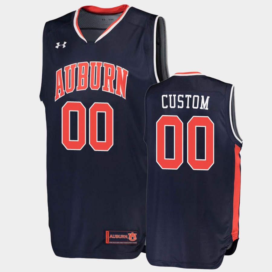 Auburn Tigers Navy Road Custom Jersey