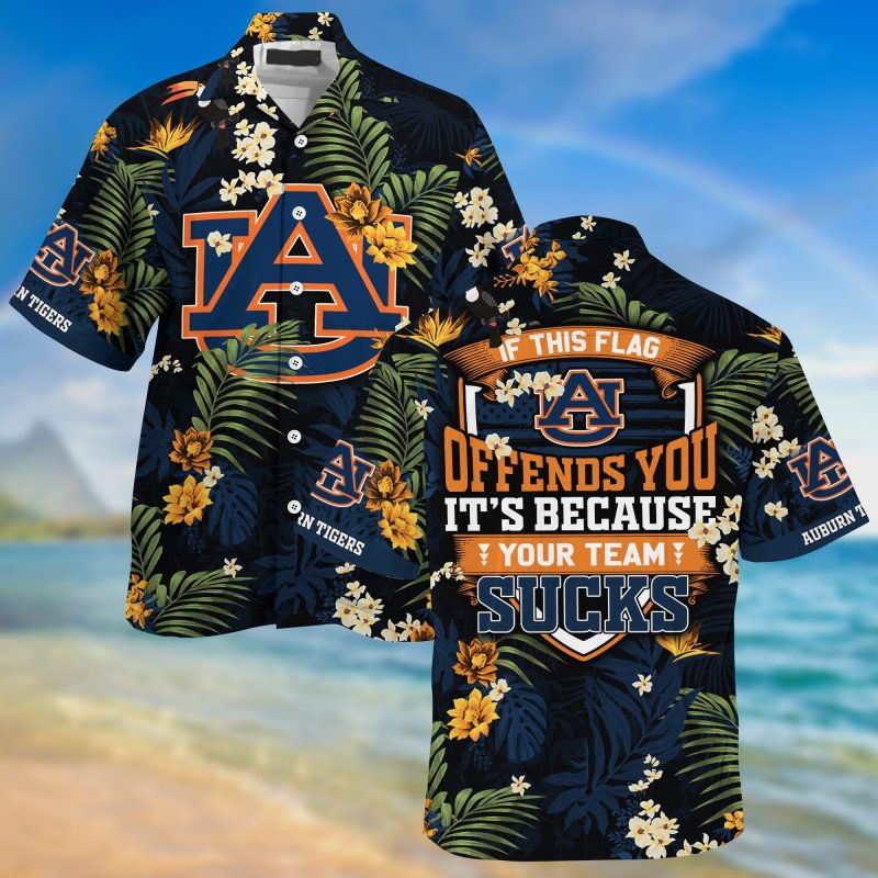 Auburn Tigers NCAA Summer – Hawaii Shirt For This Season – Gift For Sport Lovers With Tropical Patterns