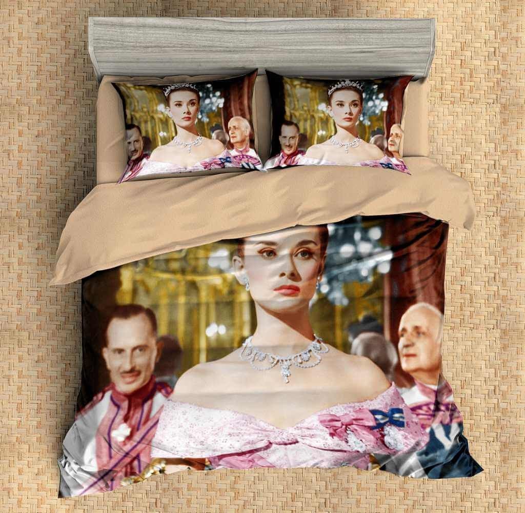 Audrey Hepburn 3D Customized Duvet Cover Bedding Set