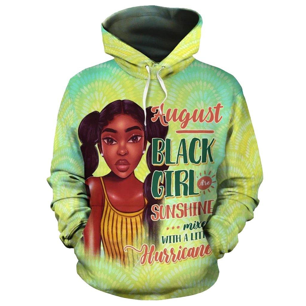August Black Girl Sunshine Aop Hoodie