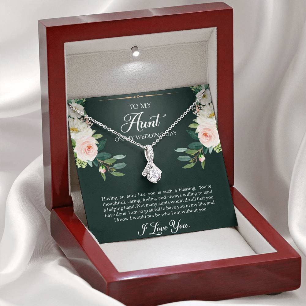 Aunt of the Bride Gifts, I Am So Grateful To Have You, Alluring Beauty Necklace For Women, Wedding Day Thank You Ideas From Bride